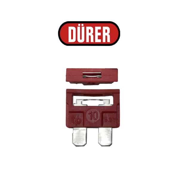 4 FUSIBLES ENFICHABLES 10 A ROUGE - réf. 10FEBL4