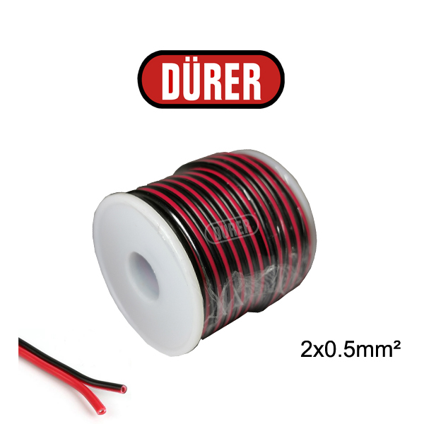 BOBINO CÂBLE 2X0.5MM2 ROUGE ,NOIR 10M - réf. BCHP