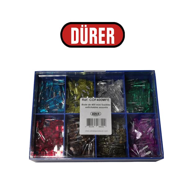 BOÎTE DE 400 MINI FUSIBLES ENFICHABLES ASSORTIS - réf. COF400FME
