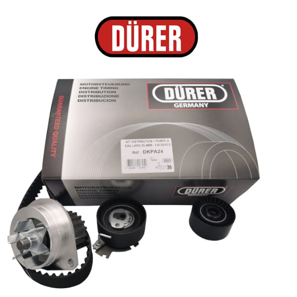 KIT DISTRIBUTION + POMPE A EAU LARG 25.4MM - 134 DENTS - réf. DKPA24
