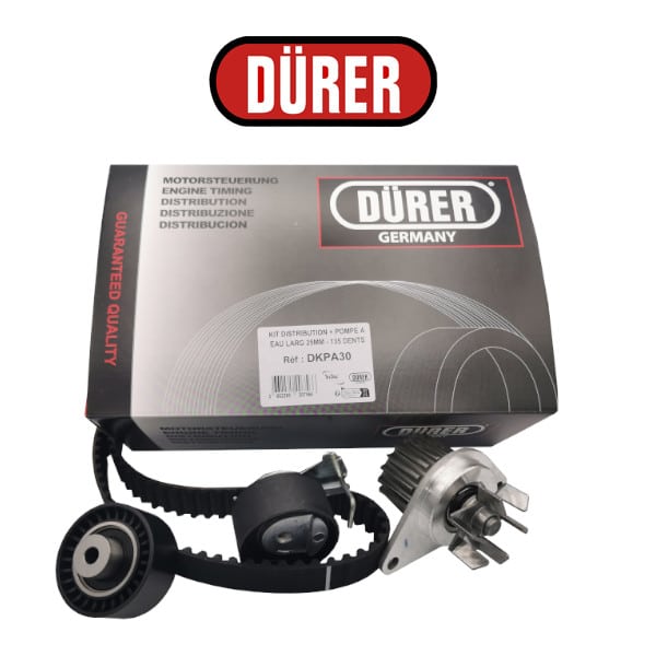 KIT DISTRIBUTION + POMPE A EAU LARG 25MM - 135 DENTS - réf. DKPA30