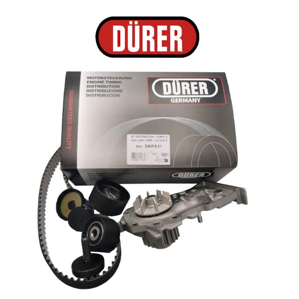 KIT DISTRIBUTION + POMPE A EAU LARG 27MM - 132 DENTS - réf. DKPA31