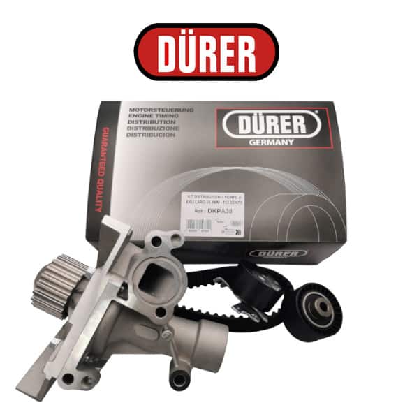 KIT DISTRIBUTION + POMPE A EAU LARG 25.4MM - 153 DENTS - réf. DKPA38