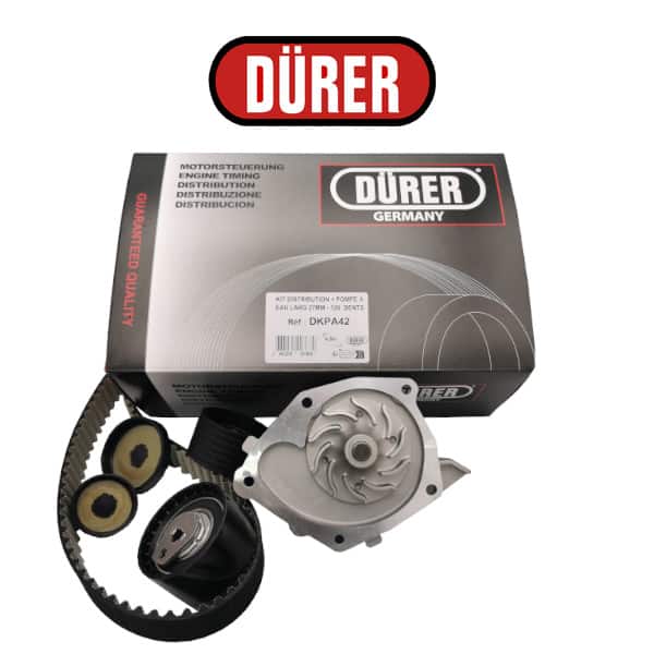 KIT DISTRIBUTION + POMPE A EAU LARG 27MM - 126  DENTS - réf. DKPA42