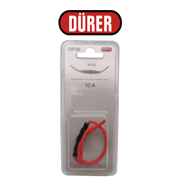 PORTE FUSIBLE VERRE 10A - réf. DUR106