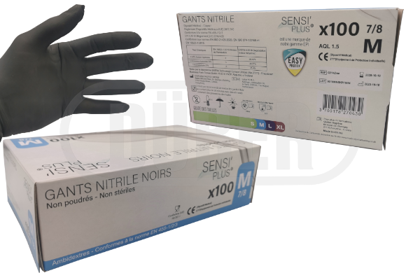 GANT NITRILE NOIR T9/10 TAILLE XL - réf. GTNXL