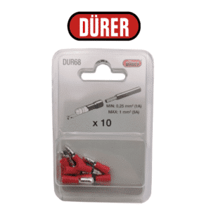 10 Cosses cylindriques rouges 4 mm mâle DUR68 DÜRER